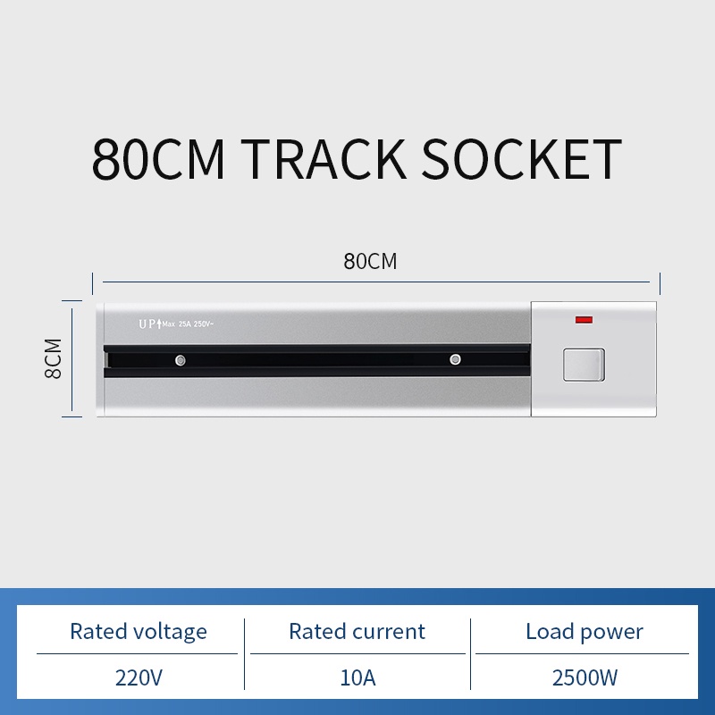 TEP Movable Power Track Socket Modern Electric Wall Outlet with LED for ...