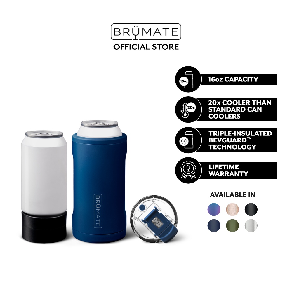 BrüMate HOPSULATOR TRIO, Triple-Insulated Tumbler 16oz (Stainless
