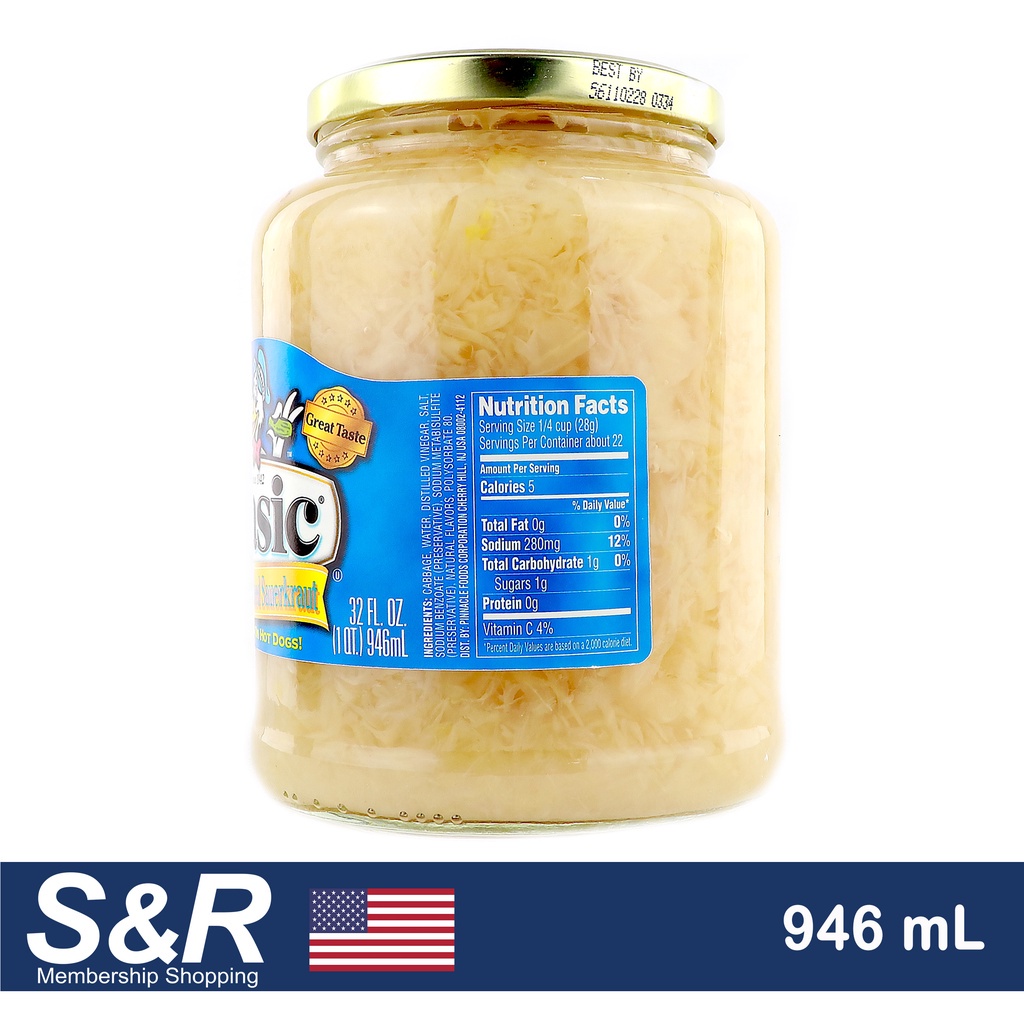 HotVlasic Old Fashioned Sauerkraut 946mL Exp Nov 11, 2022 Shopee