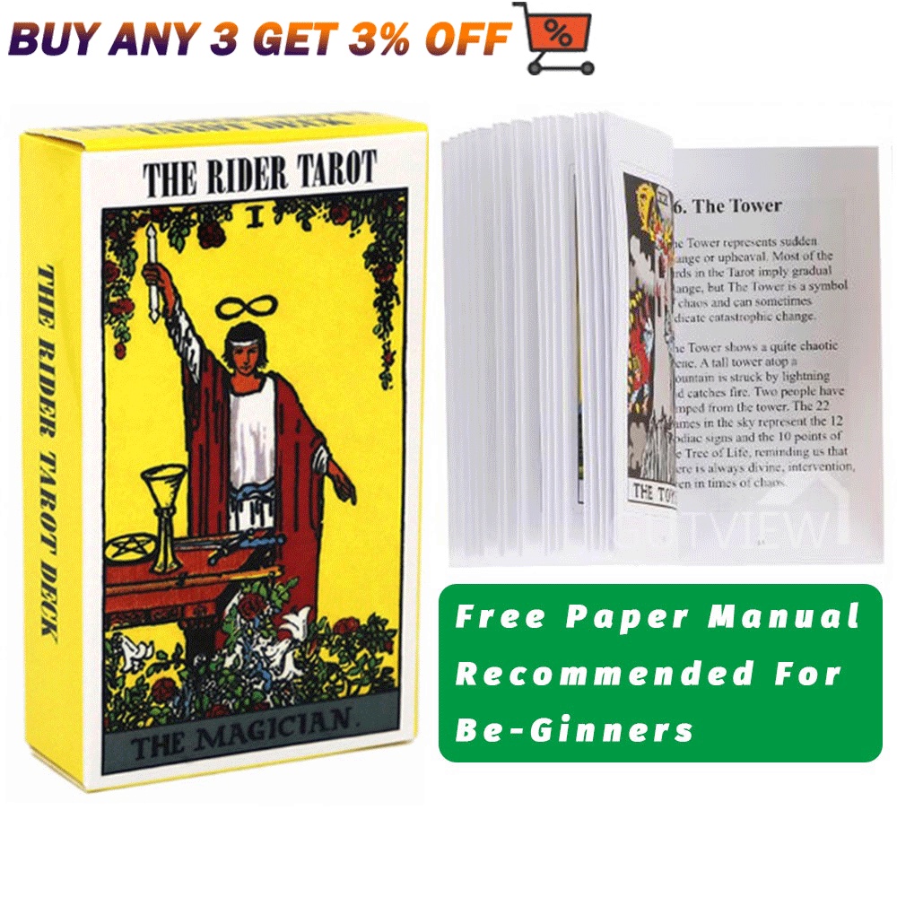 The Rider Tarot Deck Card Top Ten Tarot Decks Card With paper manual