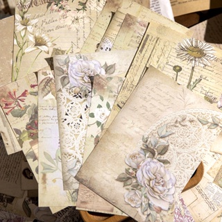 JIANWU 50Sheets Alice's Illusion Series Vintage Flower Fantasy Decor  Material Paper Creative DIY Junk Journal Collage Stationery - JianWu  Official Store