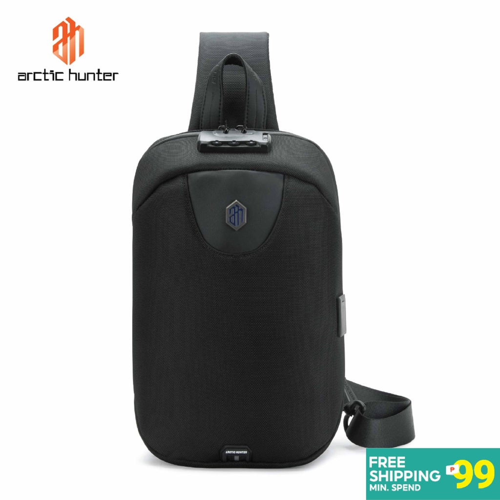Arctic Hunter Tough Men Series XB00115 Water Resistant Anti Theft Crossbody  Sling Bag