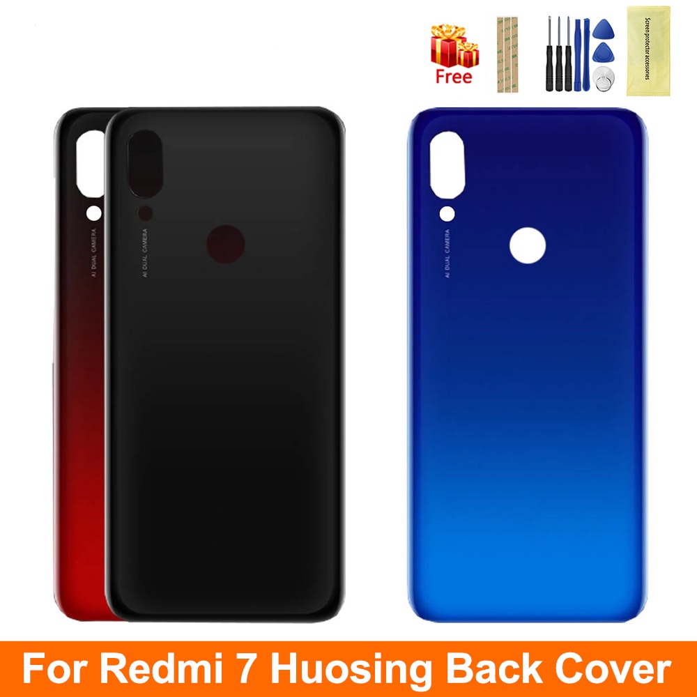 For Xiaomi Redmi 7 Battery Back Glass Back Panel Back Cover | Shopee ...
