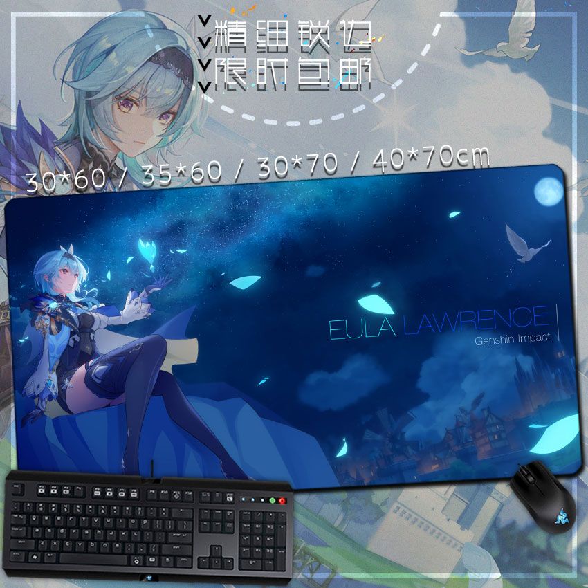 genshin eula Anime Game Mobile Peripheral Mouse Pad Keyboard Desk ...