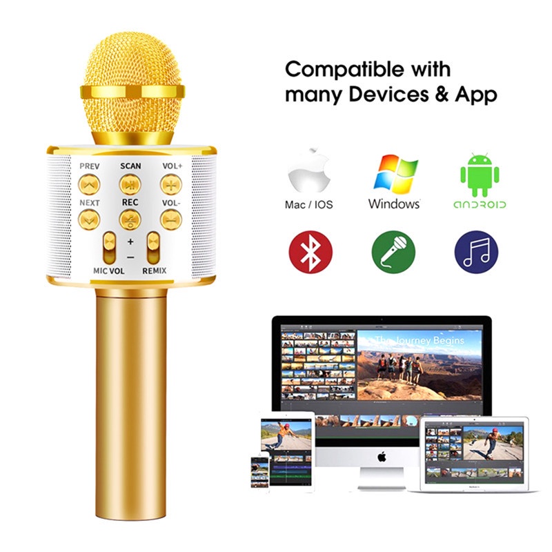 Original Wireless Handheld Microphone WS858 Karaoke KTV MicBluetooth