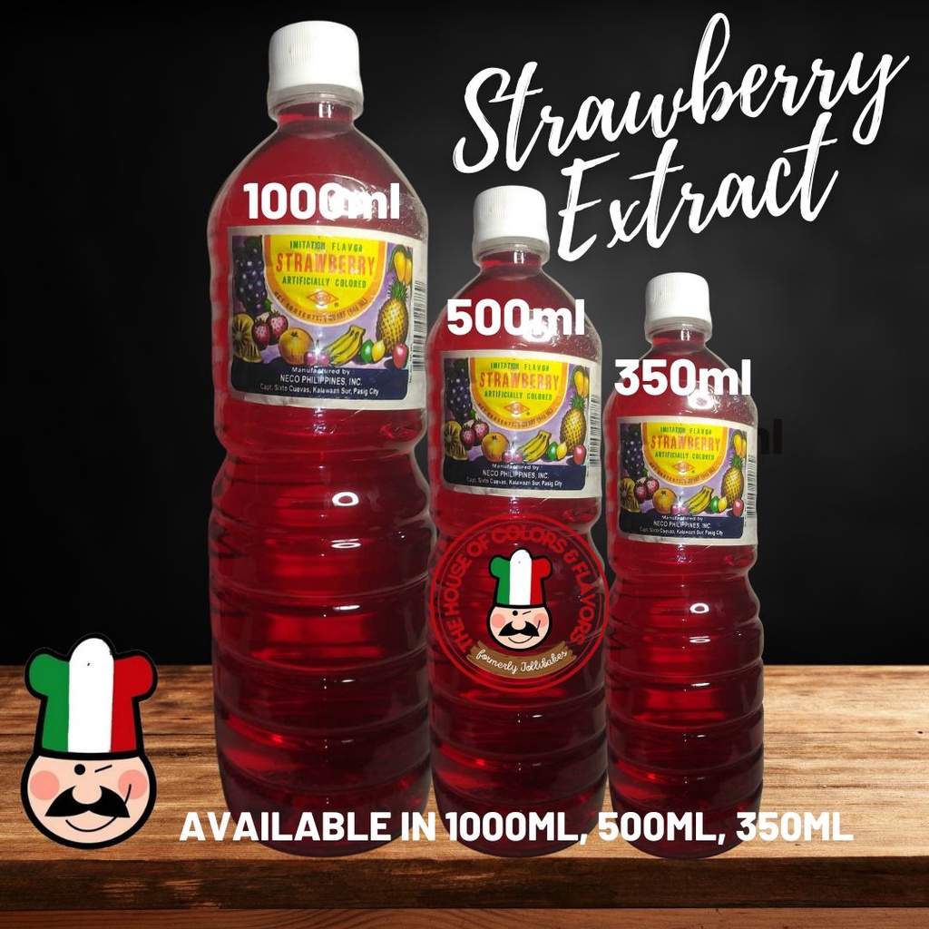 Strawberry Flavor Extract 350ml 500ml 1000ml Shopee Philippines