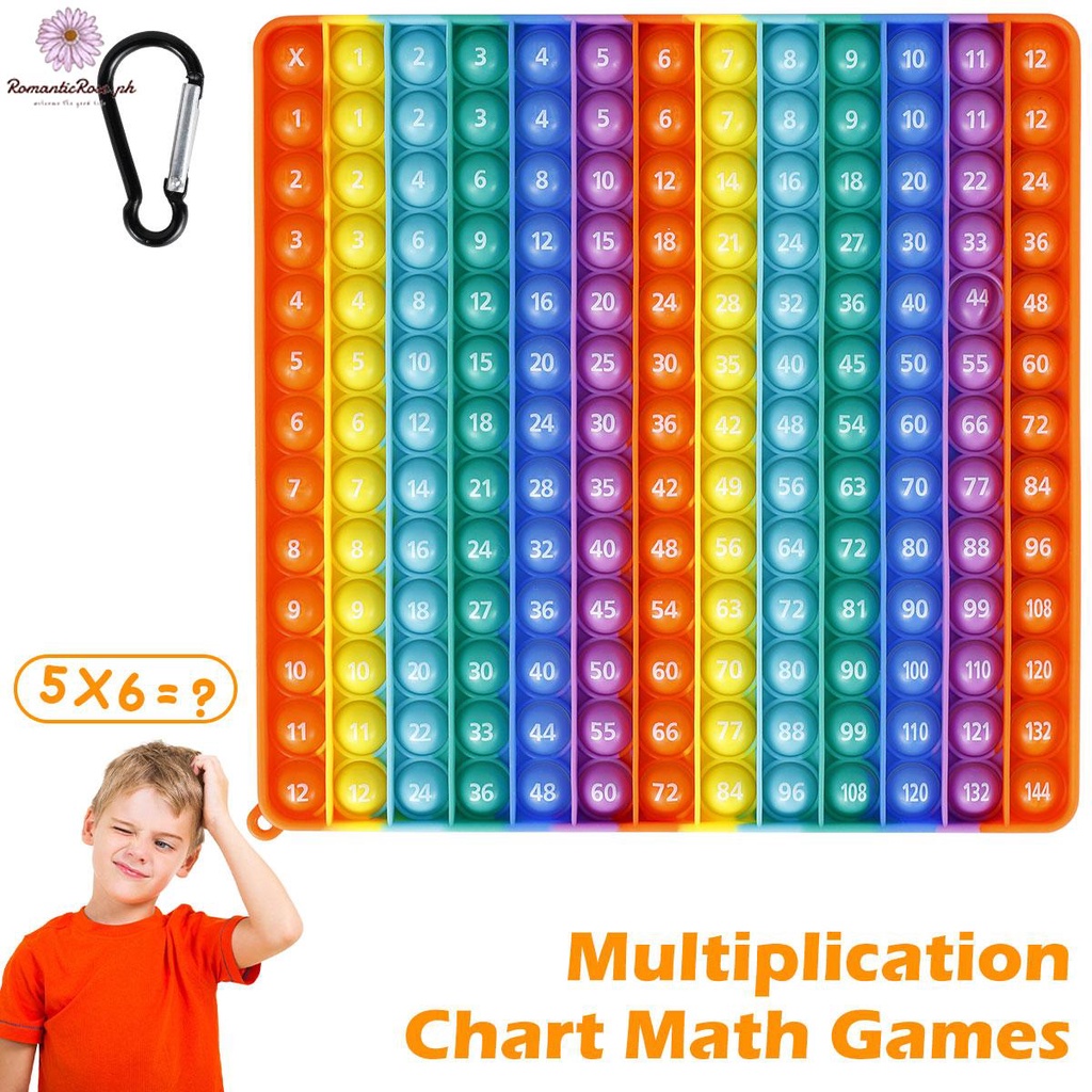 Multiplication Chart Math Games Pop Toys 12x12 Multiplication Table ...