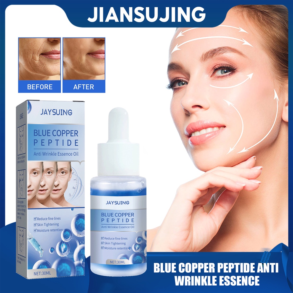 Jaysuing Blue Copper Peptide AntiWrinkle Essence Antioxidant Facial