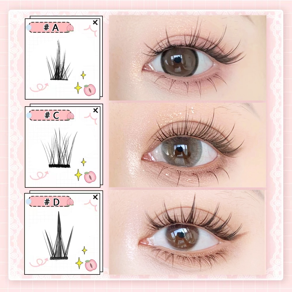 Mikiwilash Segmented False Eyelashes Single Cluster Eye Lash Natural