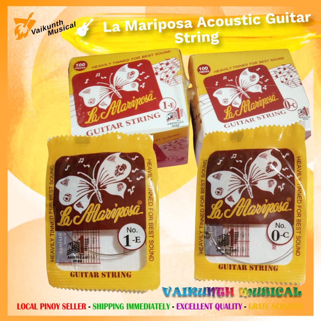 La Mariposa Acoustic Guitar String Shopee Philippines