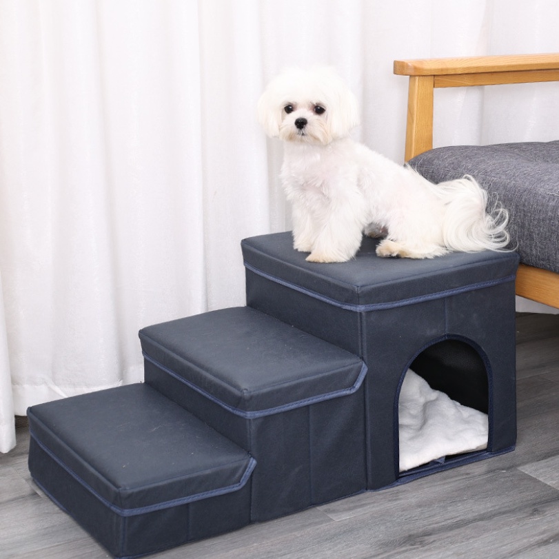 Pet 2-in-1 Stairs Ladder Ramp Storage Foldable Box Dog Cat | Shopee ...