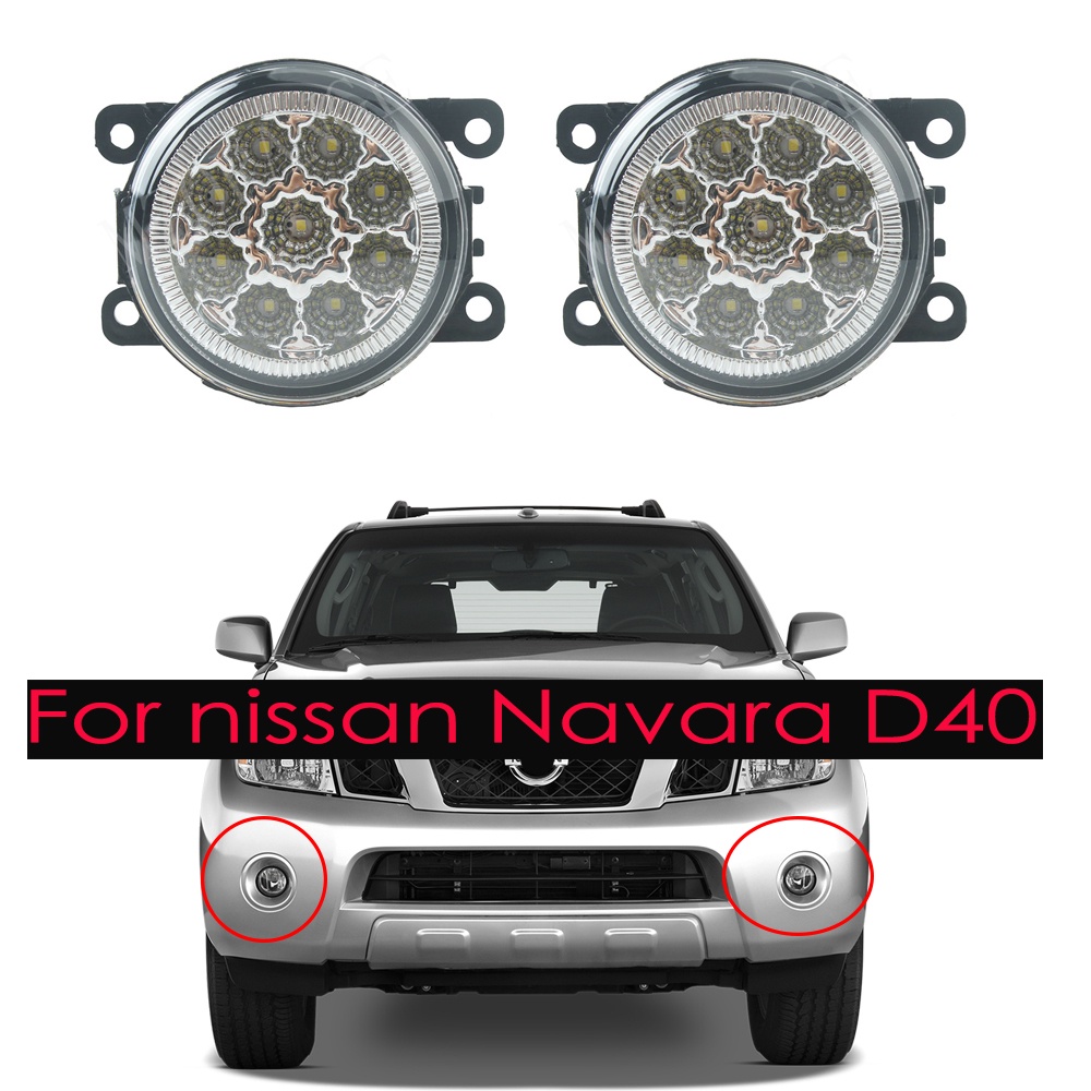 led fog lights For NISSAN Navara D40 2005-2015 12V Note E11 Pathfinder ...