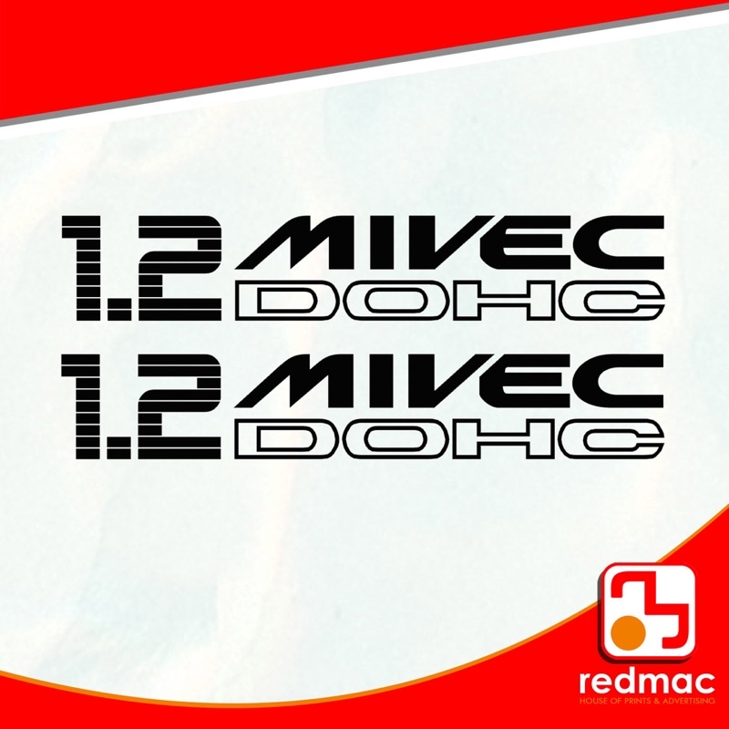 MIVEC DOHC 1.2 STICKER FOR MIRAGE G4 and HATCHBACK | Shopee Philippines
