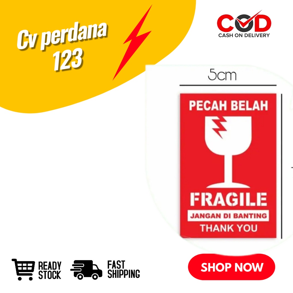 Fragile Sticker Fragile Sticker Fragile Sticker Pack Sticker Label ...