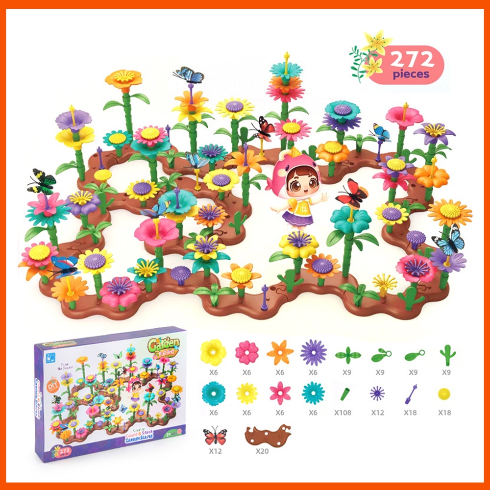 Flower Garden Building Toys Creative Handmade Flower Arrangement ...