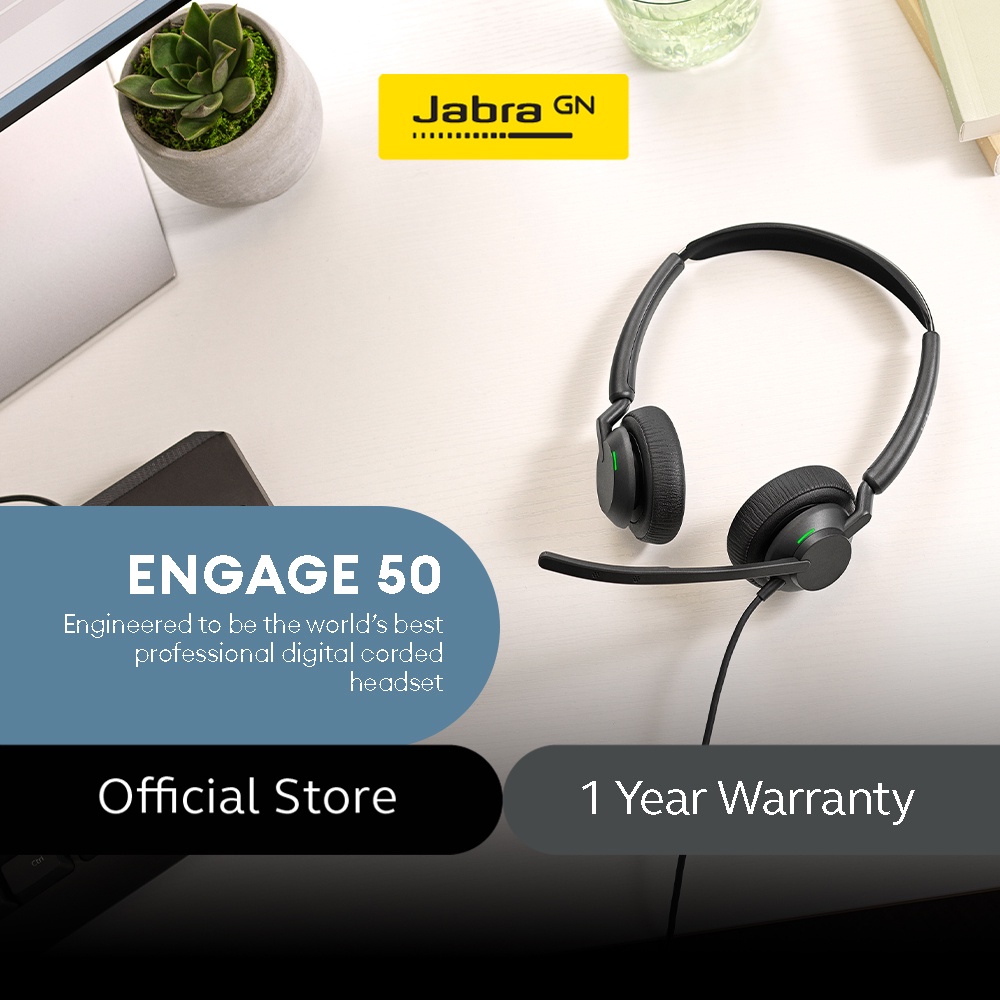 Jabra Engage 50 Stereo Professional Digital Corded Headset USB C