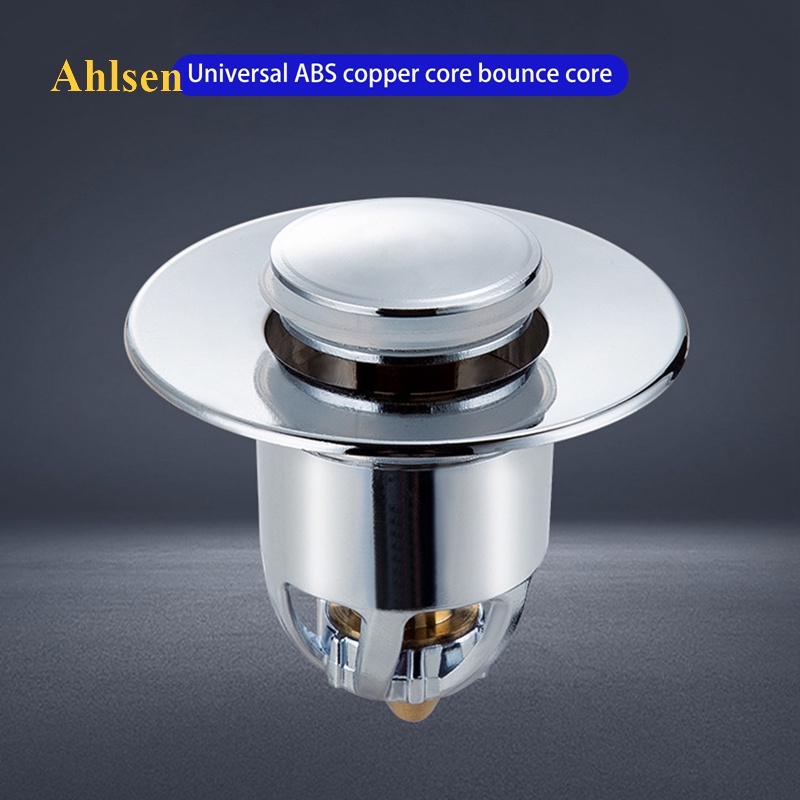 Ahlsen Sink Plug Closed, Rebound Core PushOut Drain Connector, Sink