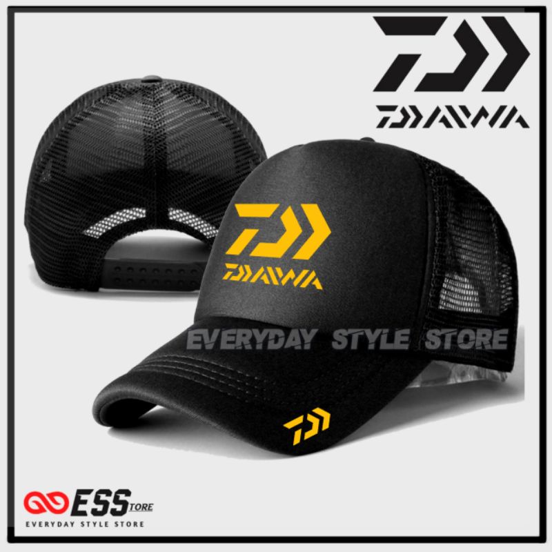 Daiwa Trucker Net Hat Daiwa Simple Fishing Hat with Logo Many Premium Color Motifs