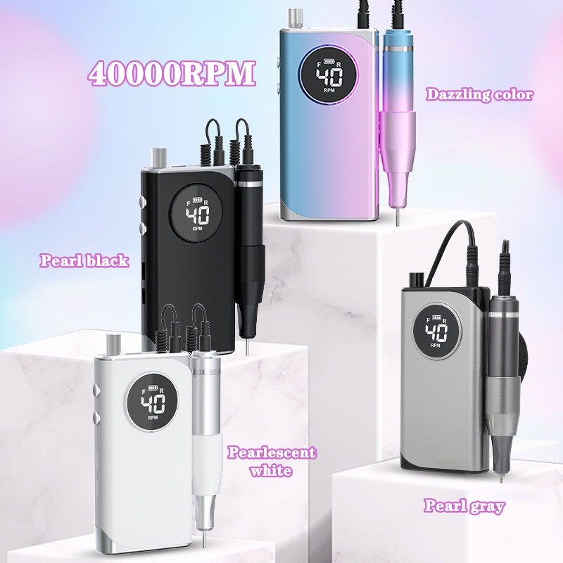 40000RPM Portable Electric Manicure Machine Rechargeable Nail Drill ...
