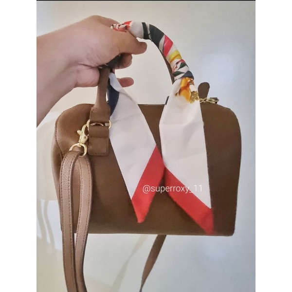 Onhand uniqlo mini brown boston bag with scarf bts artist merch ...