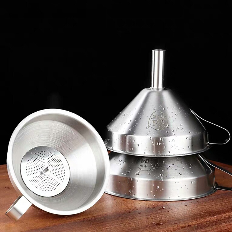 Kitchen funnel/304 stainless steel funnel/removable filter/wide mouth ...