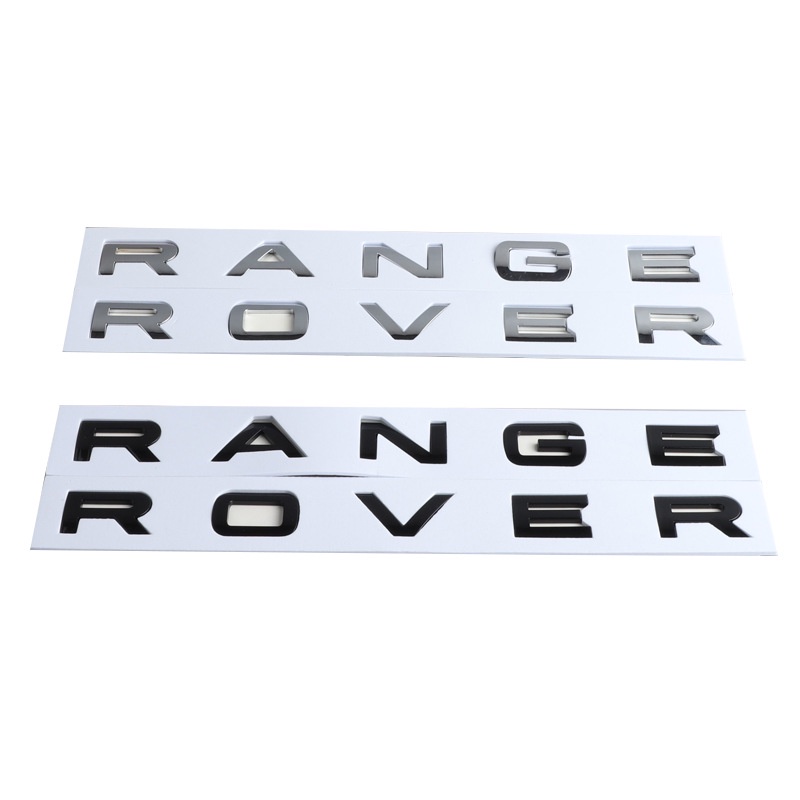 Range Rover English Letter Car Sticker – Glossy Or Matte Black Electroplated Emblem Decal
