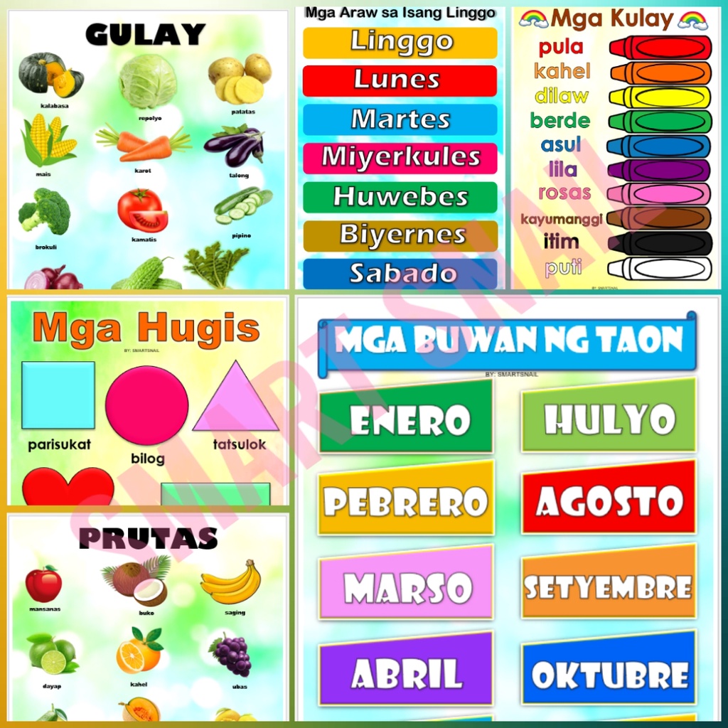 Laminated TAGALOG Educational Wall Charts For Kids Shopee Philippines   Sg 11134201 22100 391cjot4r5iv43