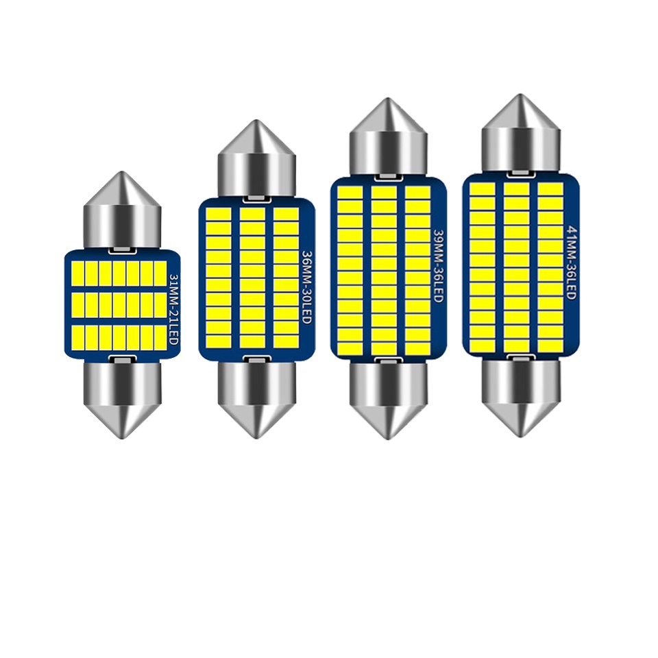 thumbnail image 2 of JW Speaker LED 36mm Festoon C10W Bulbs – 6000K White, 12V, 2-Pack For Interior/Rego Light 2 of 3