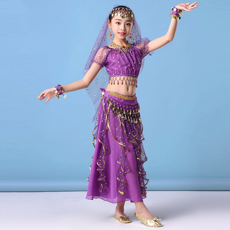 Indian Dance Performance Clothing Veil Props Belly Dance