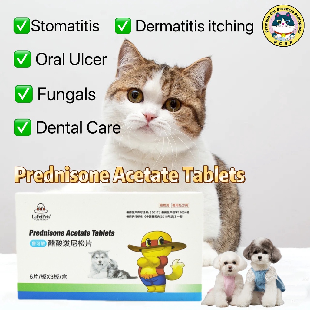 Lufeipet's Prednisone acetate tablets for cats & dogs itching fungal