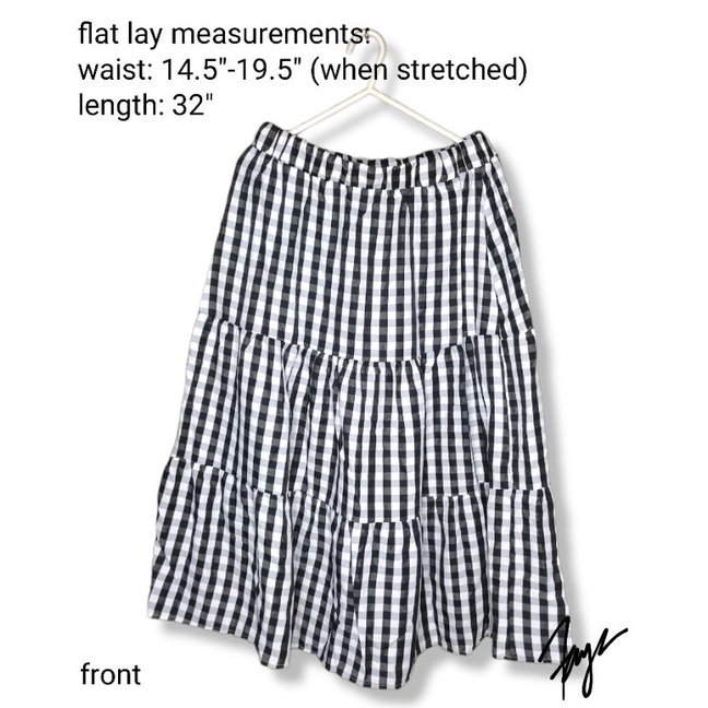 SHEIN Checkered Midi Skirt (L) | Shopee Philippines