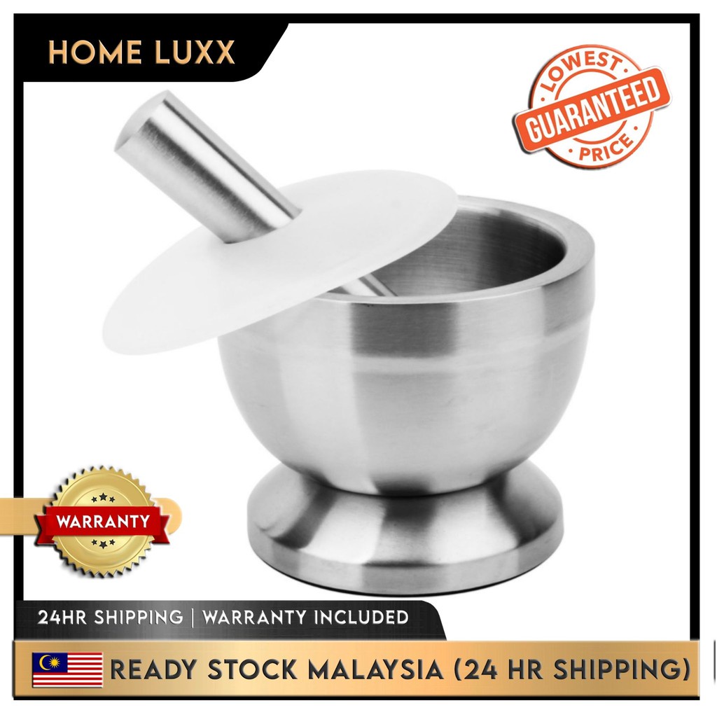 Pestle and Mortar Set Stainless Steel Detachable Grinder Pounder Powder