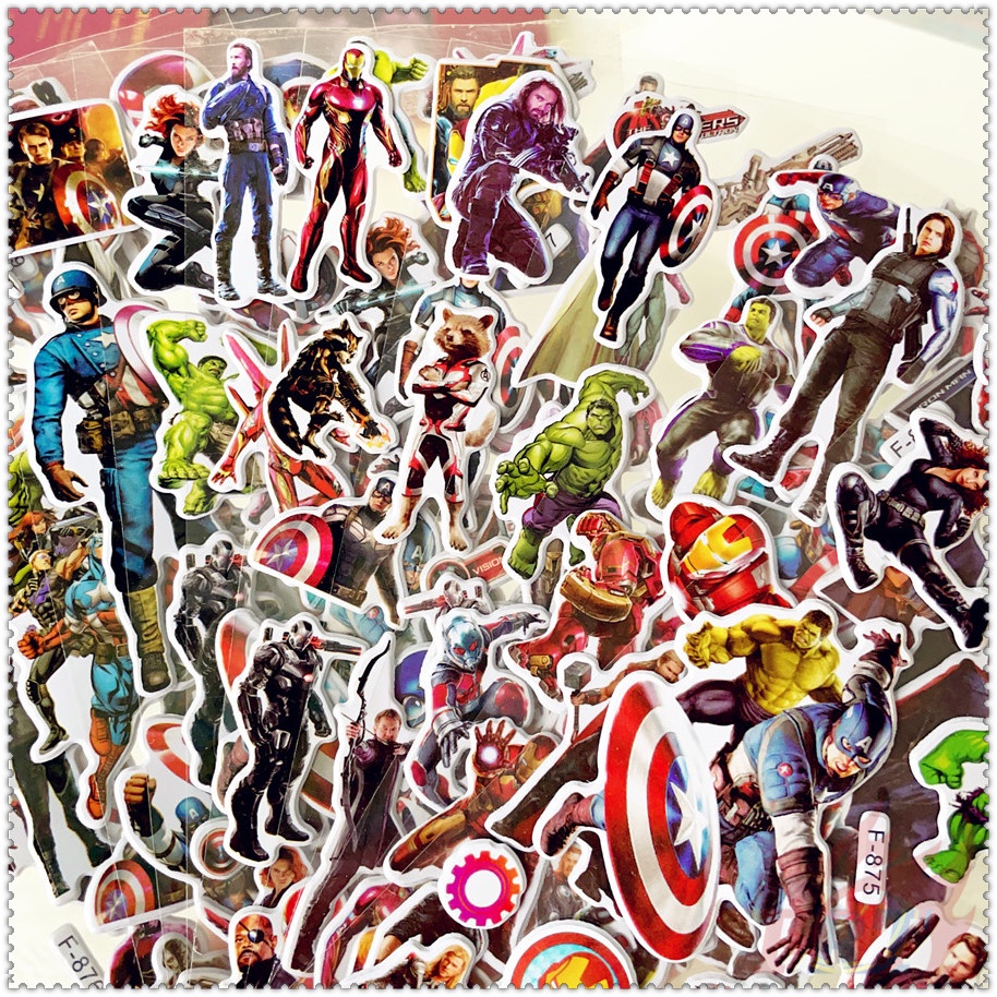 5Sheets Marvel Superhero Q1 DIY The Avengers Rewards Sticker 3D Puffy Bubble Stickers Waterpoof