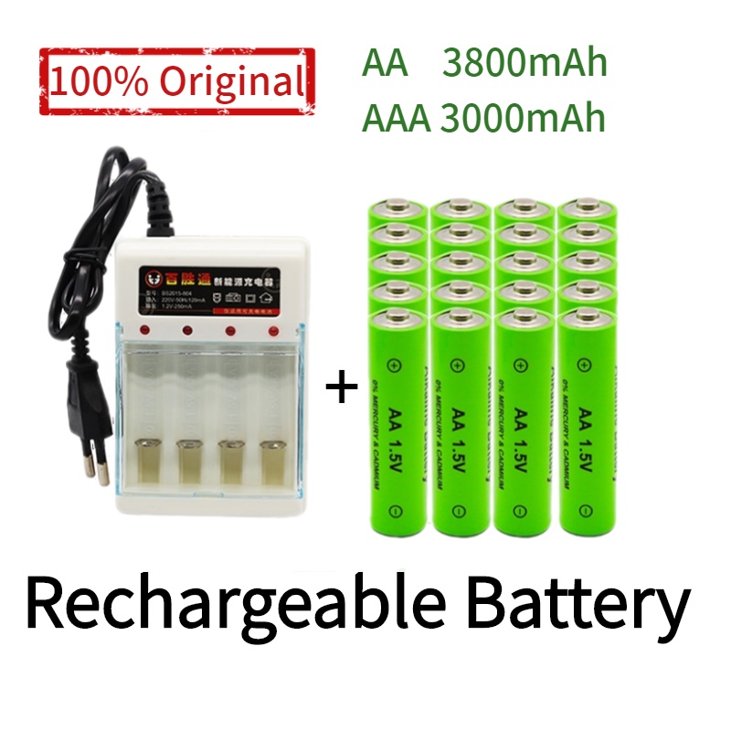 1.2V/1.5V AA AAA Rechargeable Battery And Charger With AA AAA Battery