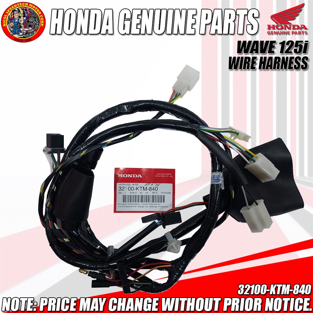 Wave 125I Wire Harness Hpi (Genuine 32100Ktm840) Shopee Philippines