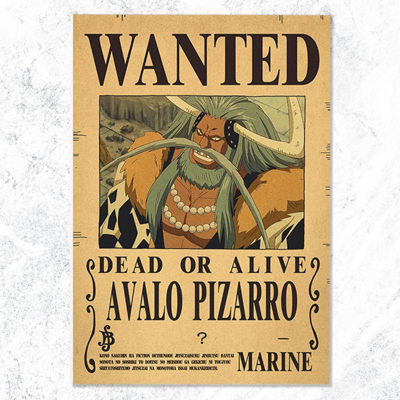 New Edition One Piece Poster AVALO PIZARRO One Piece Wanted Posters 28.5x42cm(A3 Paper Size