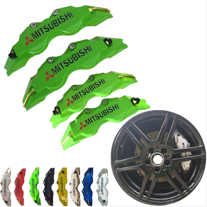 MITSUBISHI Sticker Logo 4 Pcs ABS Plastic Disc Brake Caliper Cover ...