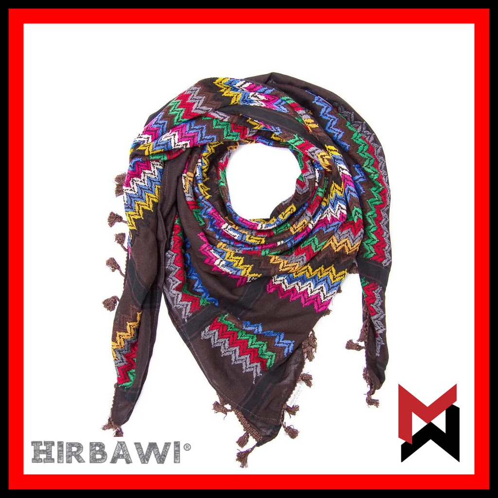 Hirbawi Kufiya - Chocolate - Authentic Made in Palestine - Keffiyeh ...