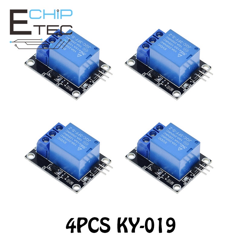 4PCS KY-019 5V 1 Channel Relay Module Board Shield For PIC AVR DSP ARM ...