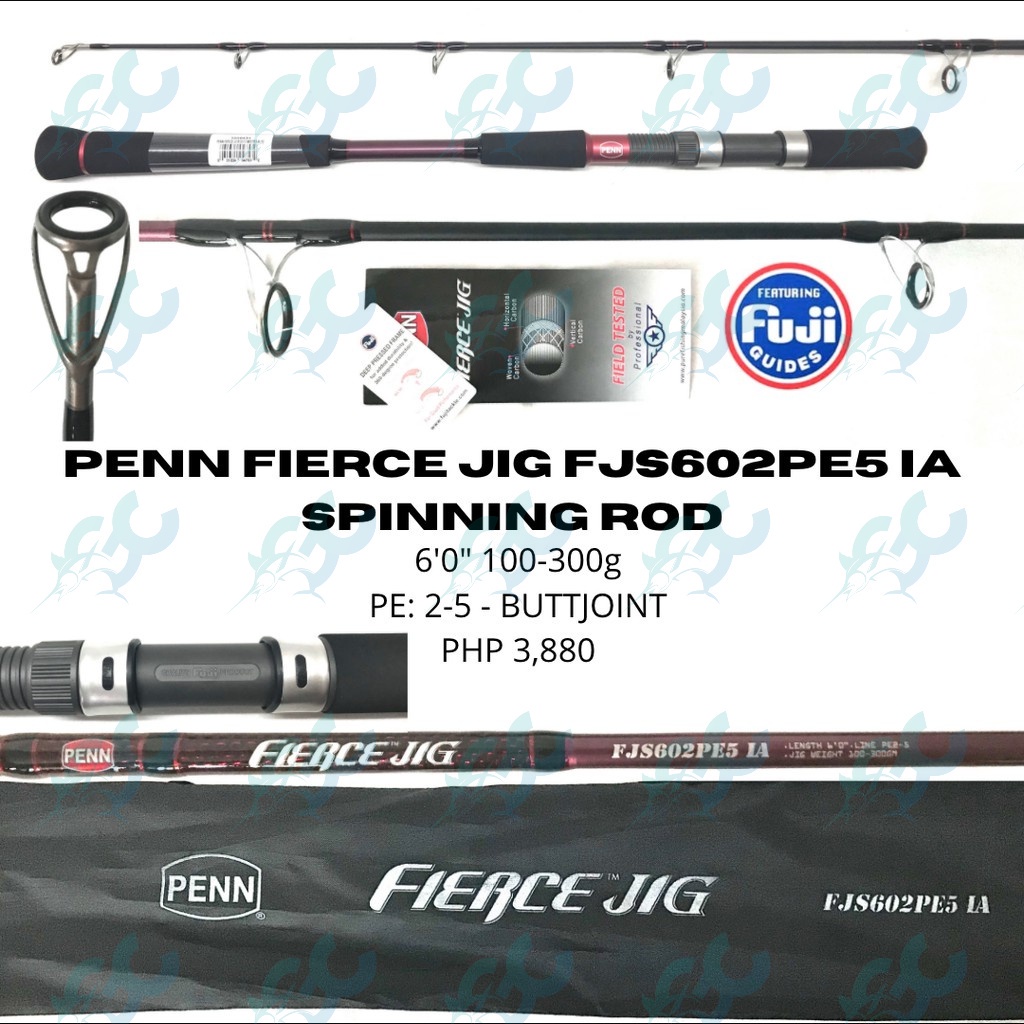 Penn Fierce F- JS602 P.E 5 IA Max Jig 300g Spin Jigging Rod | Shopee ...