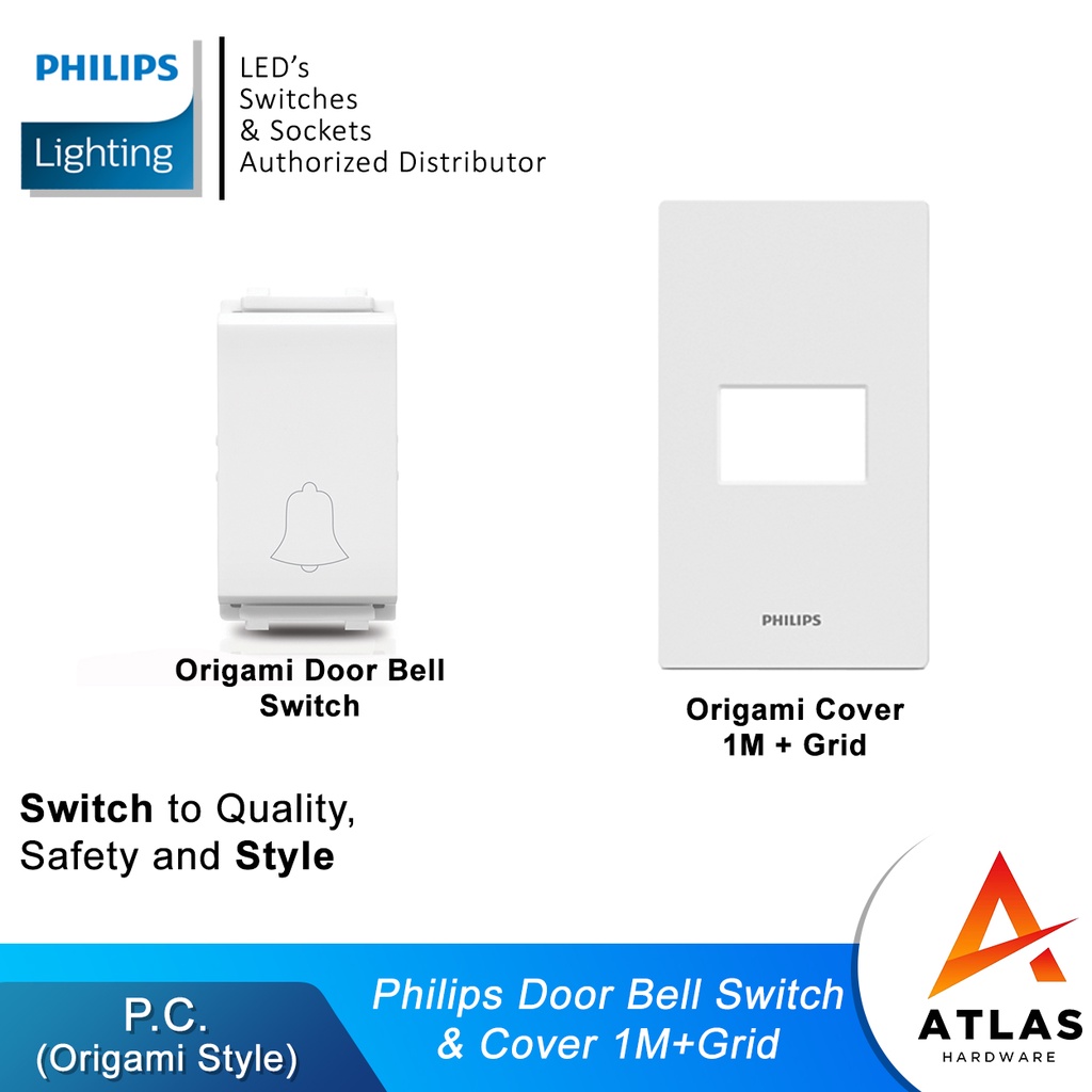 Philips Origami Style Door Bell Switch & Cover 1M+Grid Shopee Philippines