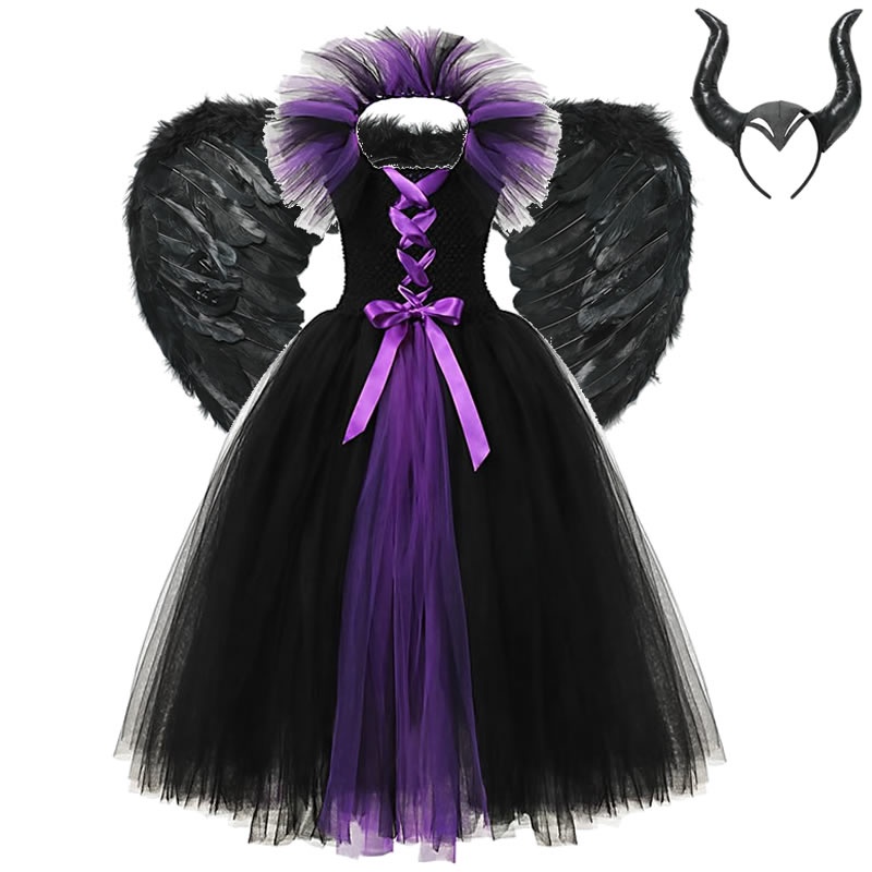 Halloween Costume For Kids Fancy Tutu Dress For Girls Black Devil