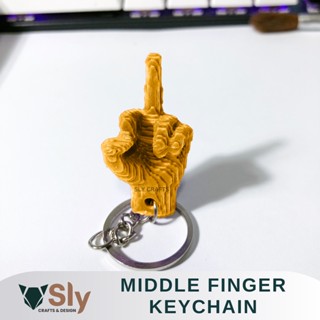 Funny Middle Finger/Dirty Finger Hand Gesture Novelty Keychain ...