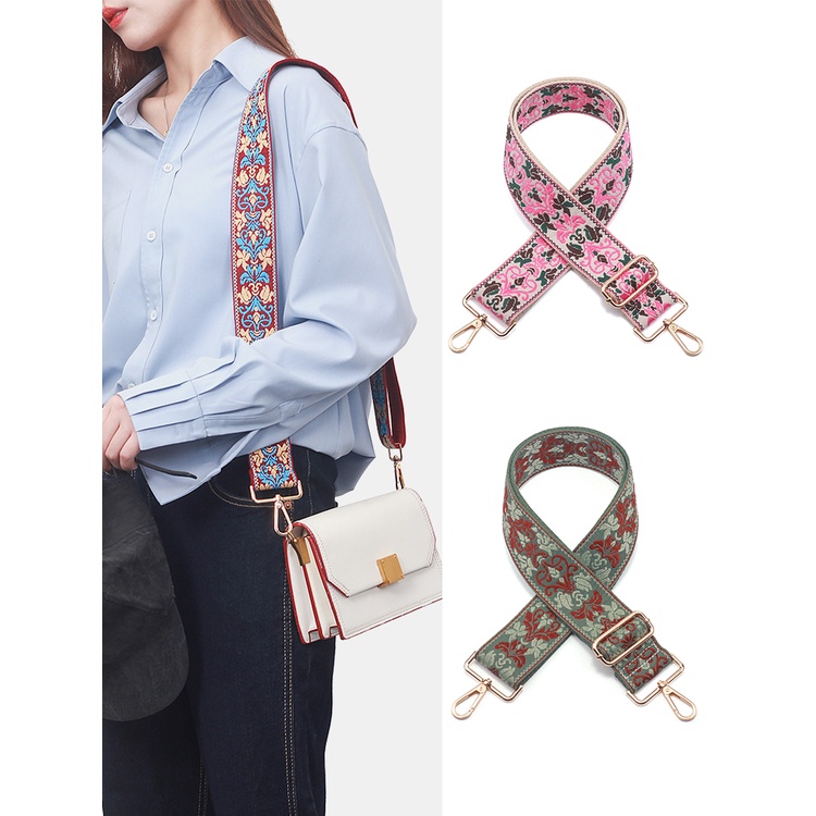 Embroidered Strap Accessories Flower Cross-Body Backpack Replacement ...