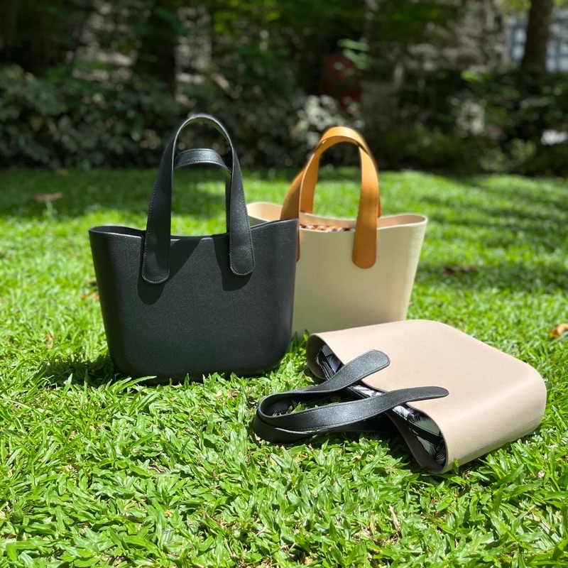 Beach Totes Mini Rubber Beach Bag With Strap & Charms, Waterproof...