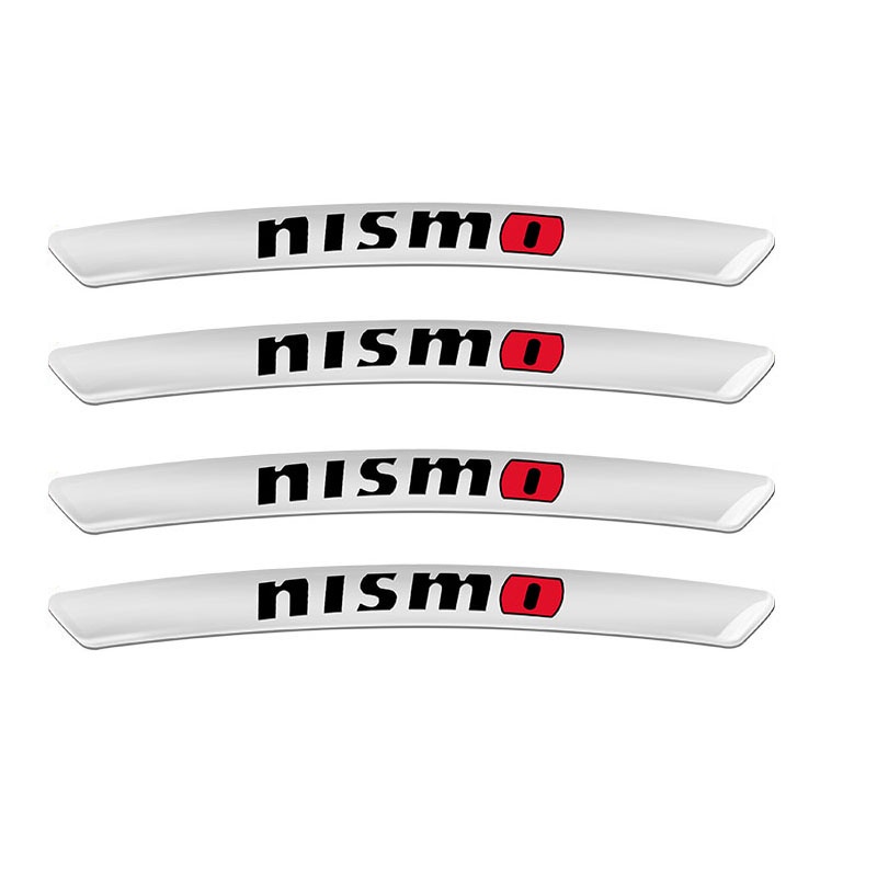 4pcs Car Stickers Wheel Rims Racing Emblem Decal For Nissan Nismo March ...