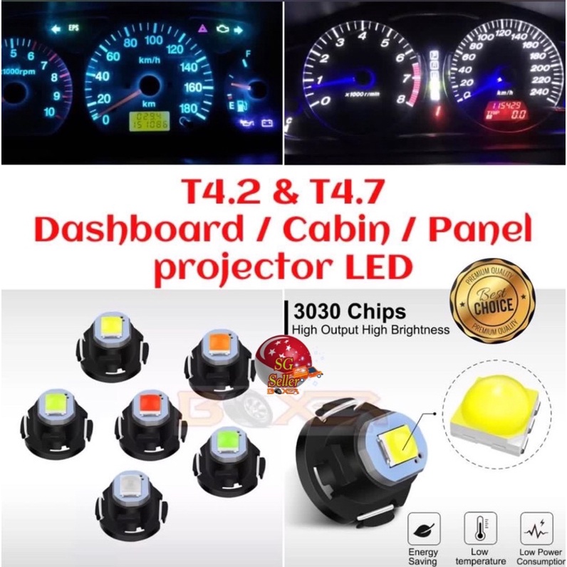 T4.7 t5 LED 3030 for dashboard - cabin- boot- panel - aircon etc ...