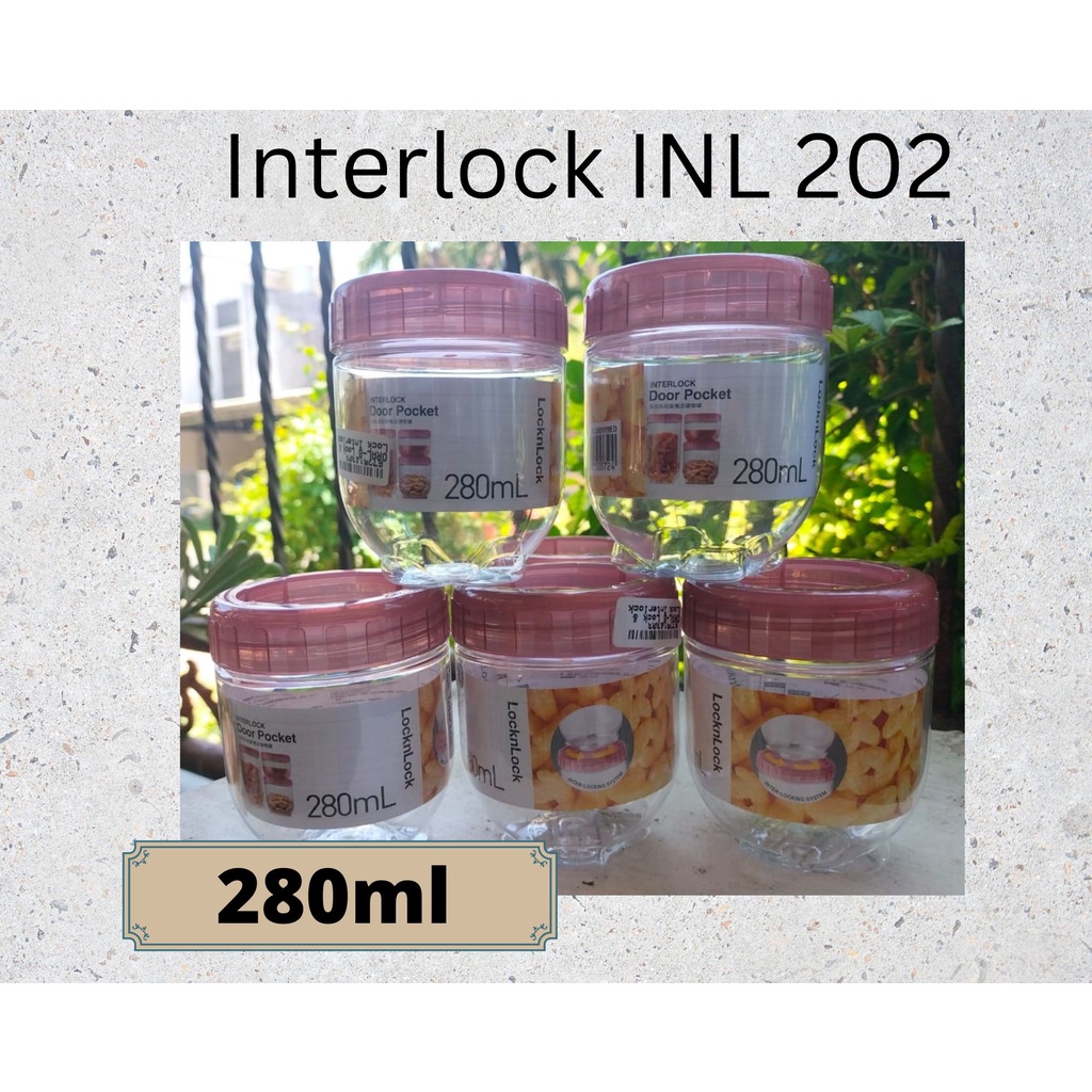 Lock & LOCK LOCK LOCK&LOCK INL203/INL 202 Interlock Round Container Jar ...