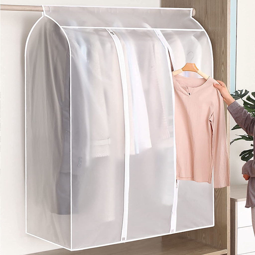 Wardrobe Clothes Dust Cover Storage PEVA Clothes Dustproof Rack Garment ...