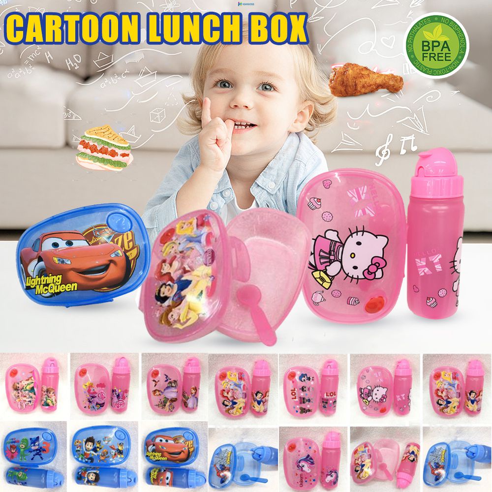Cartoon lunch box for kids girl and boy | lunch box with tumbler